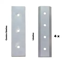 Kit 4 Lâminas com Contra Lâmina pBiotriturador Donker´s BT42S e BT42RS 